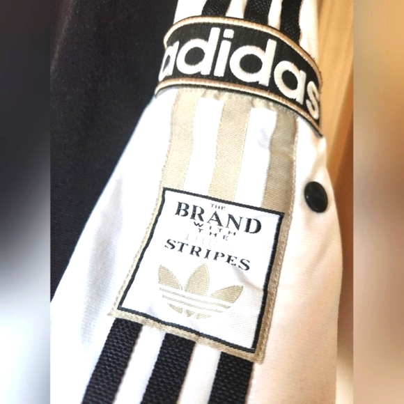 ADIDAS Black Adibreak Tear Away 3 Stripes  Snap Up Sides Track Pants - Picture 9 of 16